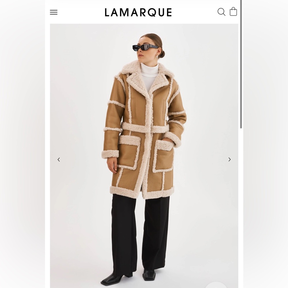 Lamarque Marianne Coat in Biscuit (S)